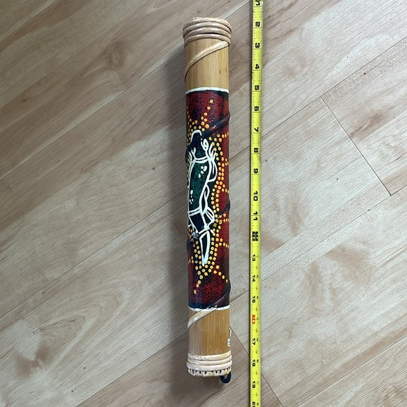 Indonesian rainstick instrument small Wood handpainted - Picture 7 of 7